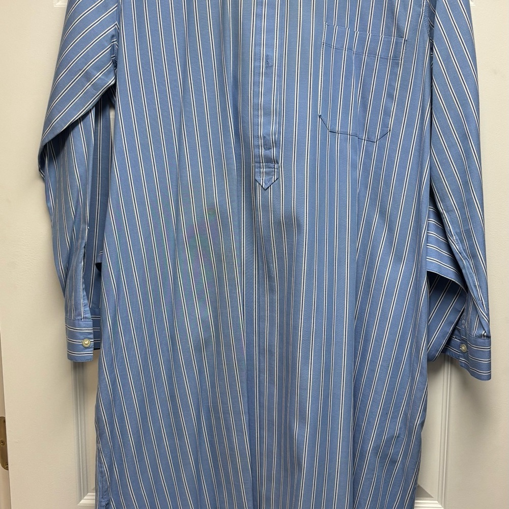 GAP women’s blue and white shirt dress with double wrap self tie at waist